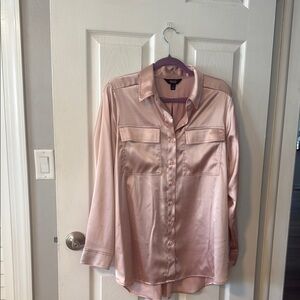 Simply Vera Vera Wang Pink Satin Blouse